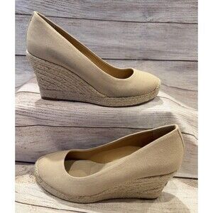 J. Crew Shoes Women’s Espadrille Wedges Canvas Flax Color Beige Shoes Size 5.5